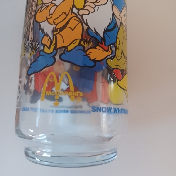 Vintage Collectible Snow White Glass McDonalds Disney Coca-Cola Set Of 2 - Picture 7 of 9